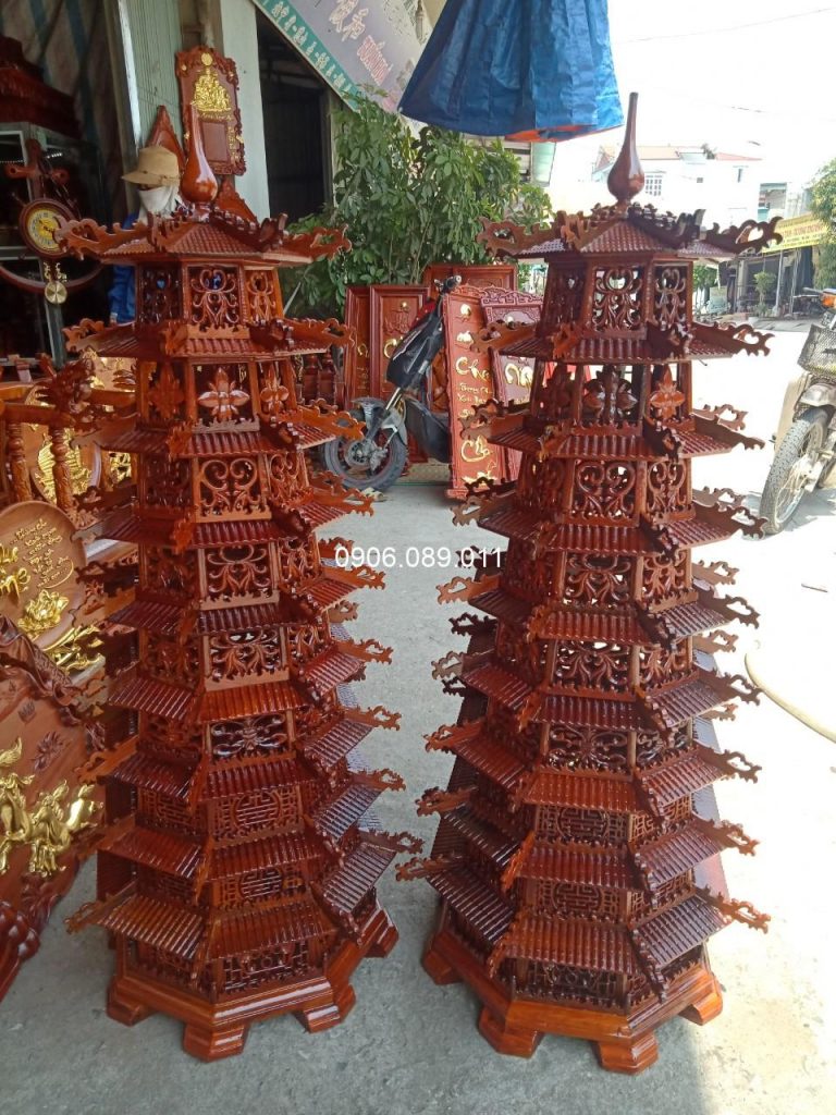 Đèn thờ tháp Văn Xương gỗ hương Đồng Kỵ cao cấp