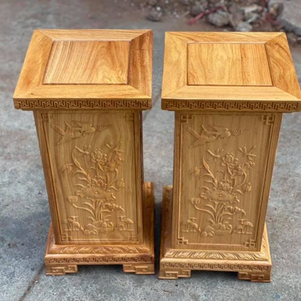 Đôn Kê tượng 30x30 cao 60 gõ đỏ