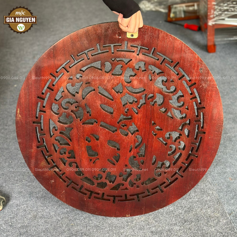 Tranh chữ Phúc gỗ hương màu giả cổ