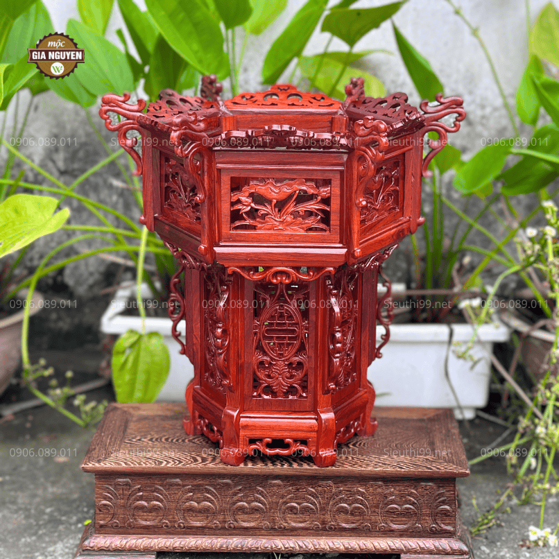 Đèn Lồng Gỗ Hương Hoa Sen 45cm DFK99