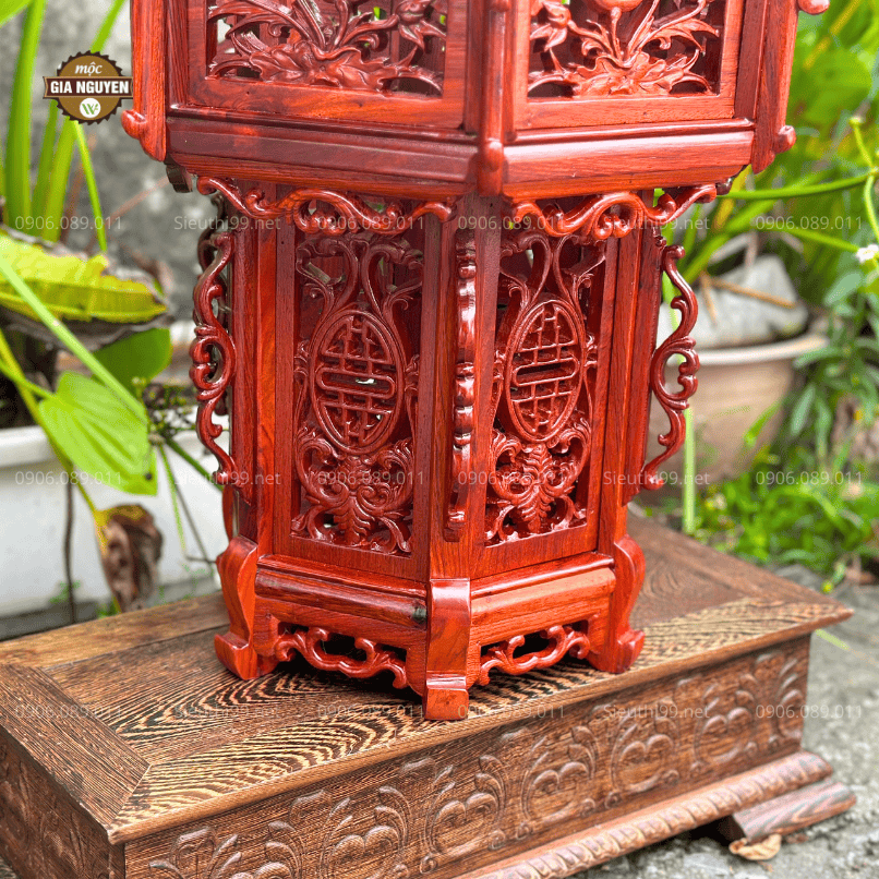Đèn Lồng Gỗ Hương Hoa Sen 45cm DFK99