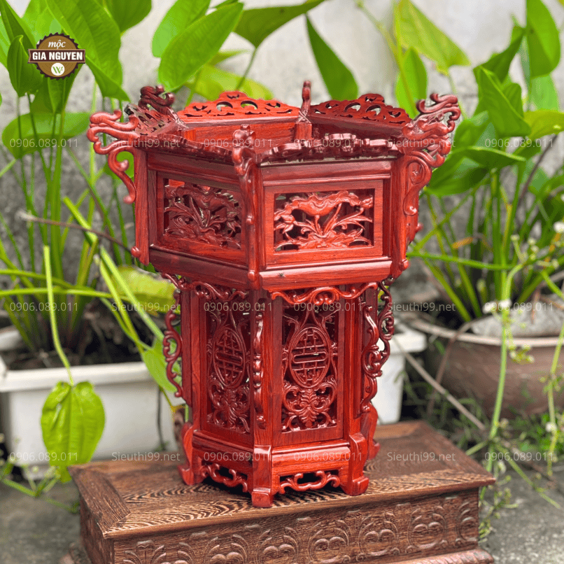 Đèn Lồng Gỗ Hương Hoa Sen 45cm DFK99