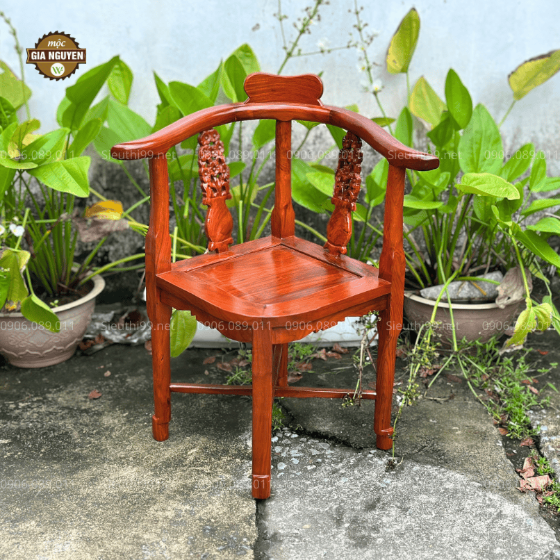 Ghế Ngồi Gỗ Hương Hoa Mai AFY23