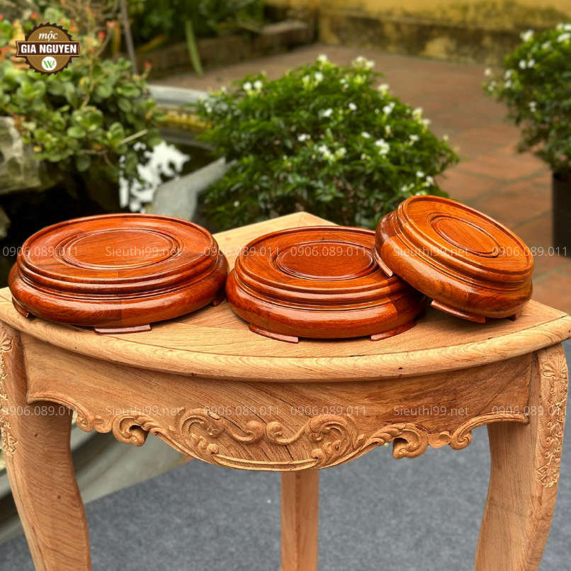 Kỷ tròn gỗ hương nhiều kích thước