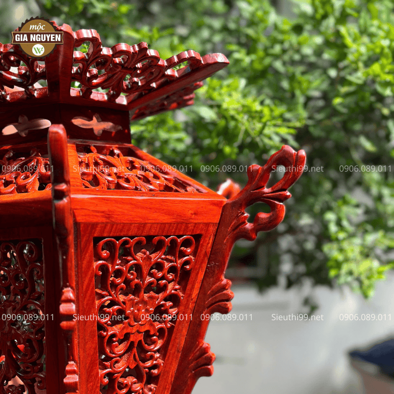Đèn Lồng Gỗ Hương Hình Quả Dành DLG23
