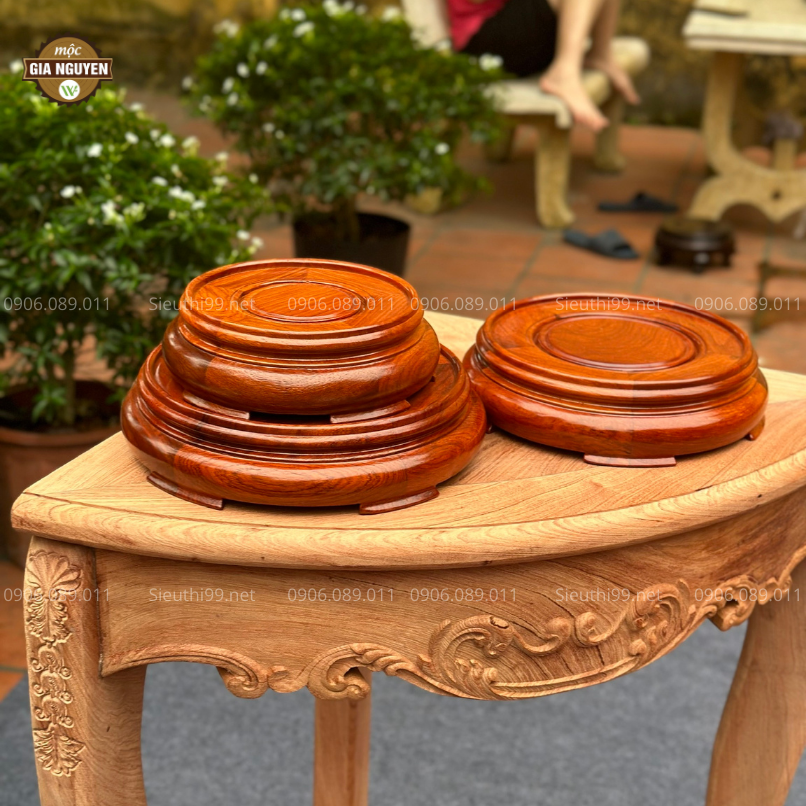 Kỷ Tròn Gỗ Hương Nhiều Kích Thước JP89 - Ảnh 3