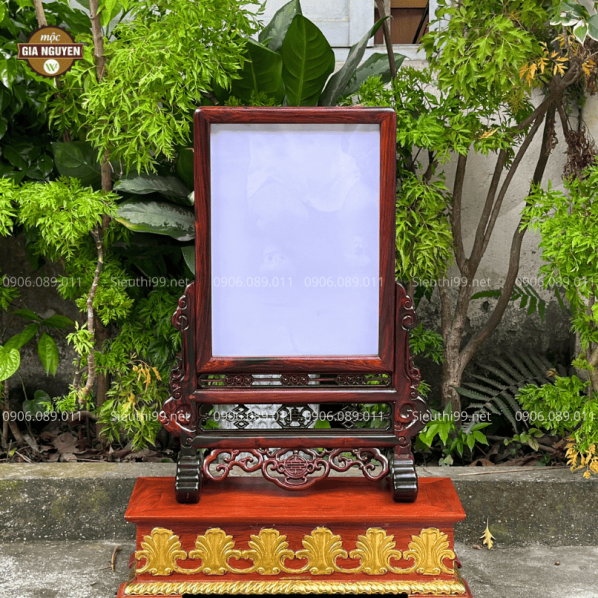 Khung Ảnh Thờ Chữ Thọ Gỗ Trắc Ảnh 25x35 cm KD03