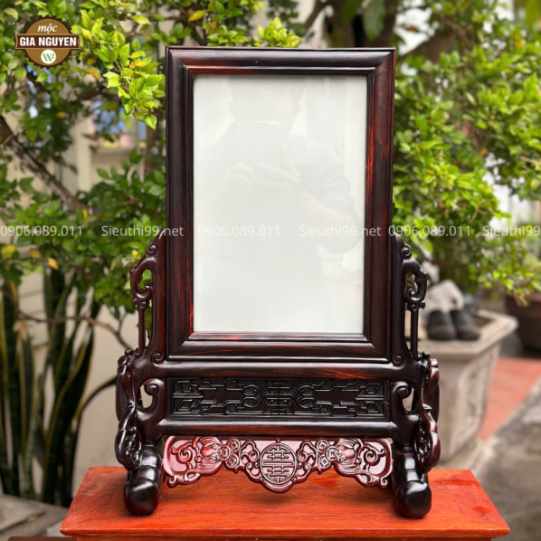 Khung Ảnh Thờ Gỗ Trắc Chữ Thọ KA08