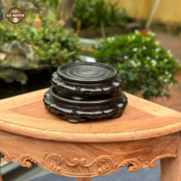 Kỷ Tròn Gỗ Kê Lục Bình HJ96