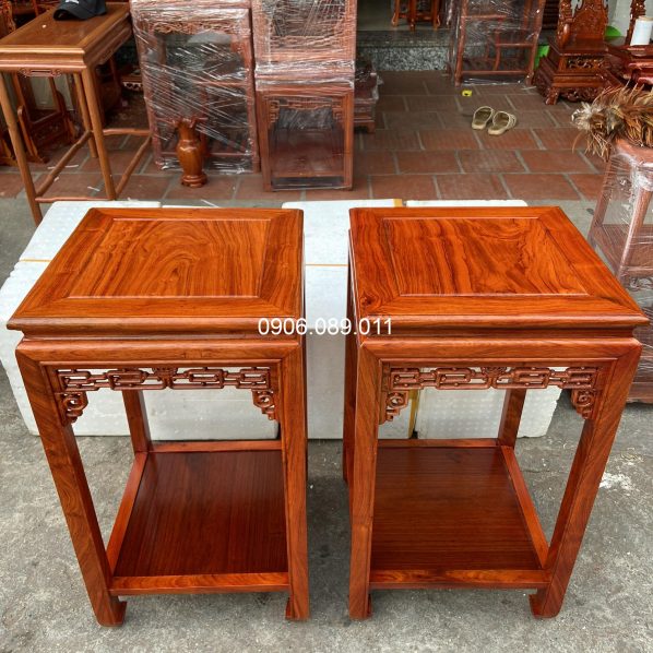 Đôn vuông gỗ hương đá 45x45x80