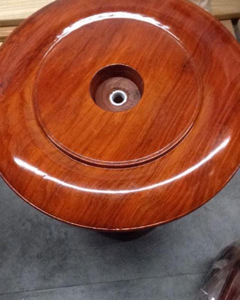 Cặp đèn thờ chân nến gỗ hương Đồng Kỵ 60cm CN60XK