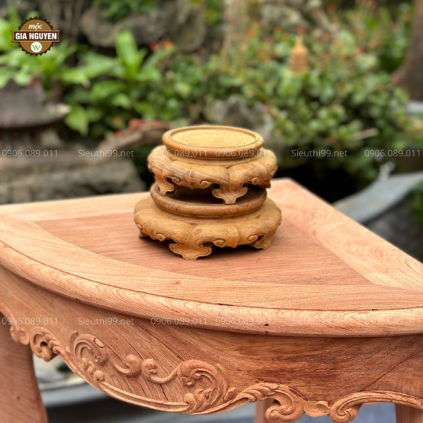 Đôn Tròn Bẹt Gỗ Hương Nhiều Kích Thước JP73