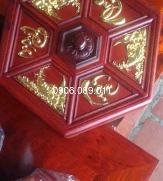 Hộp Đựng Bánh Kẹo Phúc Lộc Thọ Thếp Vàng QP08