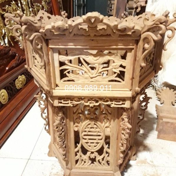 Đèn lồng gỗ Đồng kỵ hàng mộc ĐLG-M