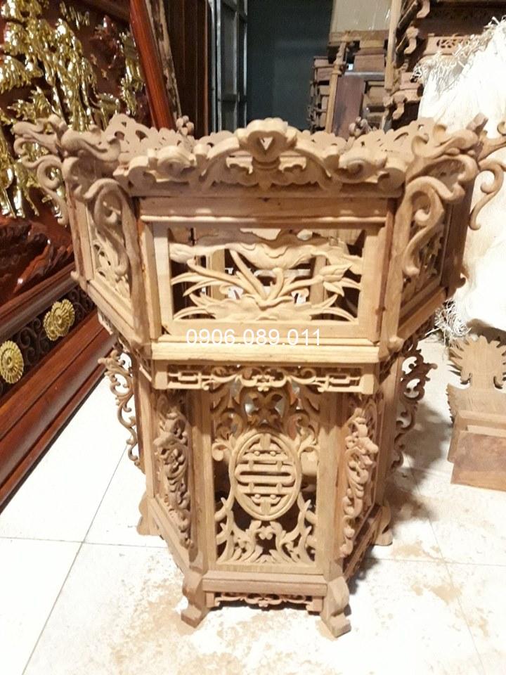 Đèn lồng gỗ Đồng kỵ hàng mộc ĐLG-M