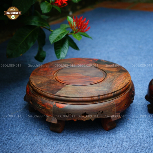 Kỷ Tròn Gỗ Trắc KJ37