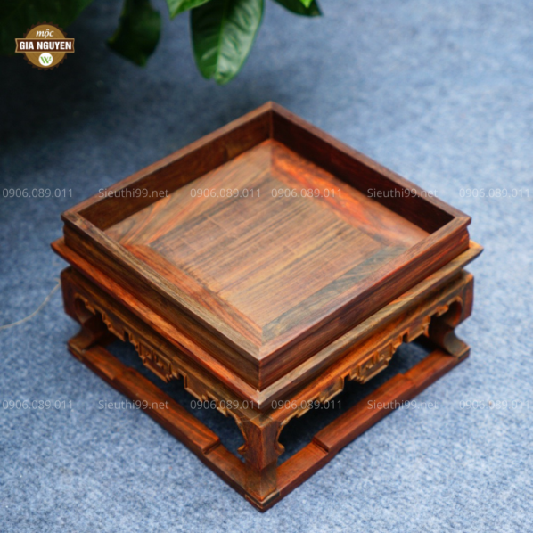Đôn Vuông Gỗ Trắc JP75