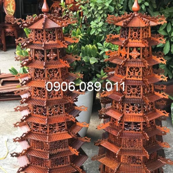 Đèn thờ tháp Văn Xương gỗ hương Đồng Kỵ cao cấp