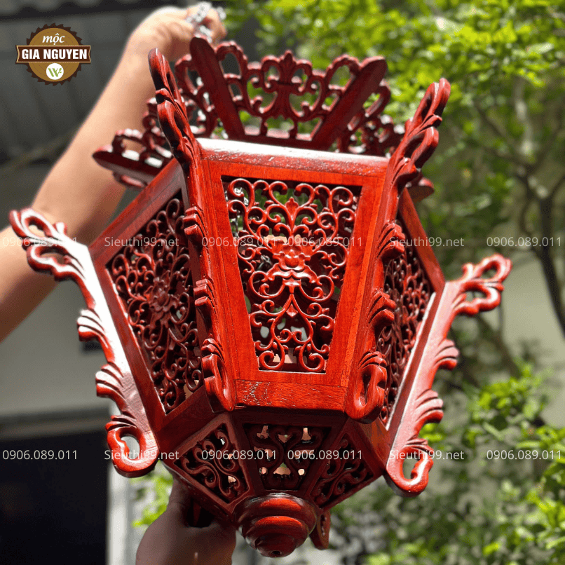 Đèn Lồng Gỗ Hương Hình Quả Dành DLG23 - Ảnh 3
