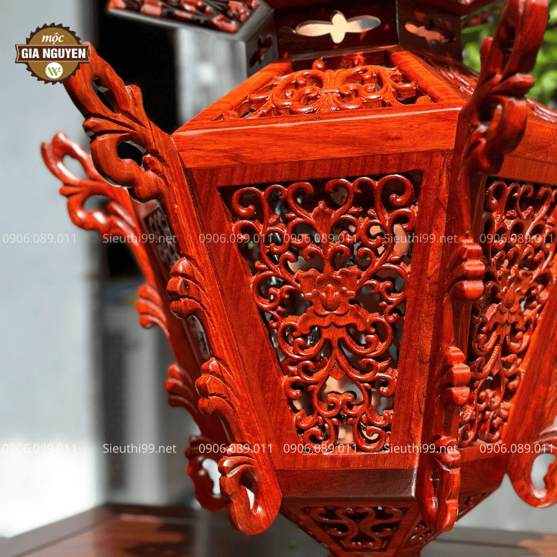 Đèn Lồng Gỗ Hương Hình Quả Dành DLG23 - Ảnh 5