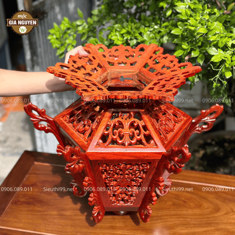Đèn Lồng Gỗ Hương Hình Quả Dành DLG23 - Ảnh 6