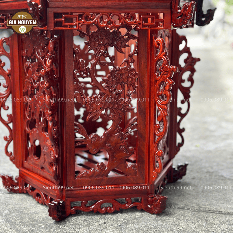 Đèn Lồng Gỗ Hương Cỡ Đại Cao 80 cm DLG11 - Ảnh 6