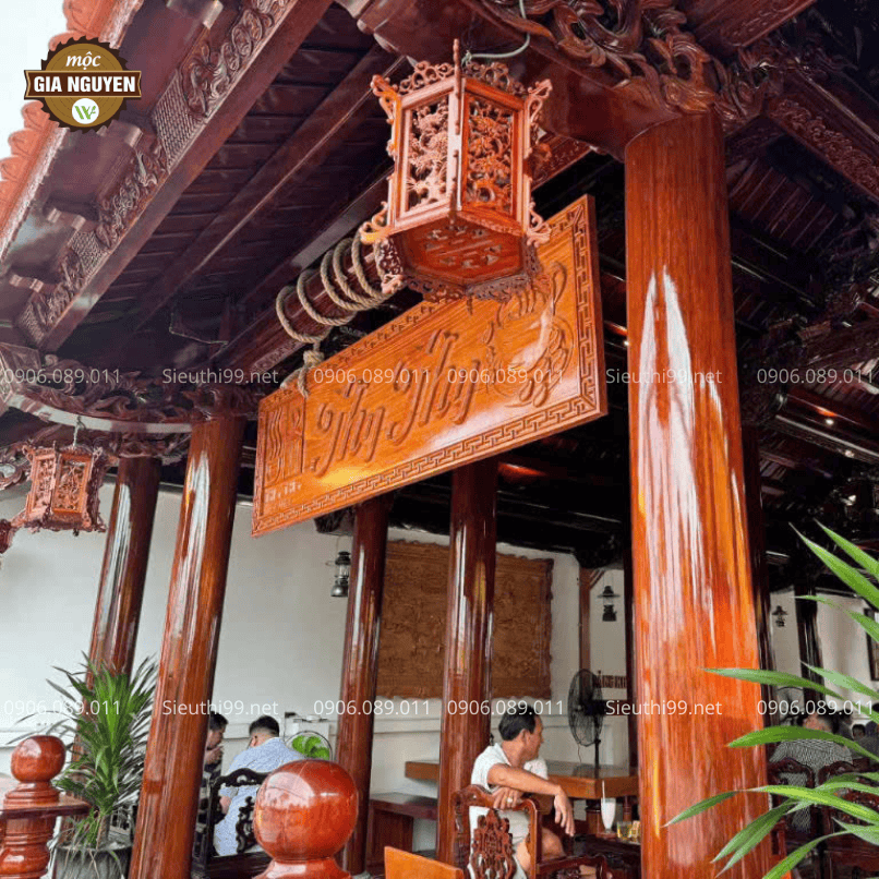 Đèn Lồng Gỗ Hương Cỡ Đại Cao 80 cm DLG11 - Ảnh 10