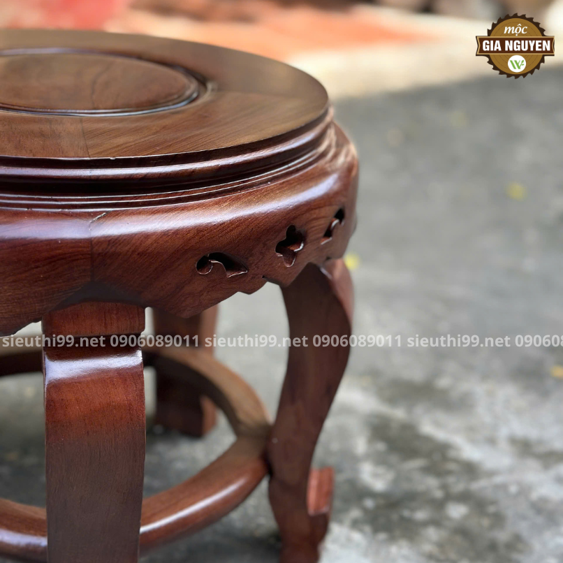 Đôn Tròn Gỗ Hương 30x30cm DT01 - Ảnh 10