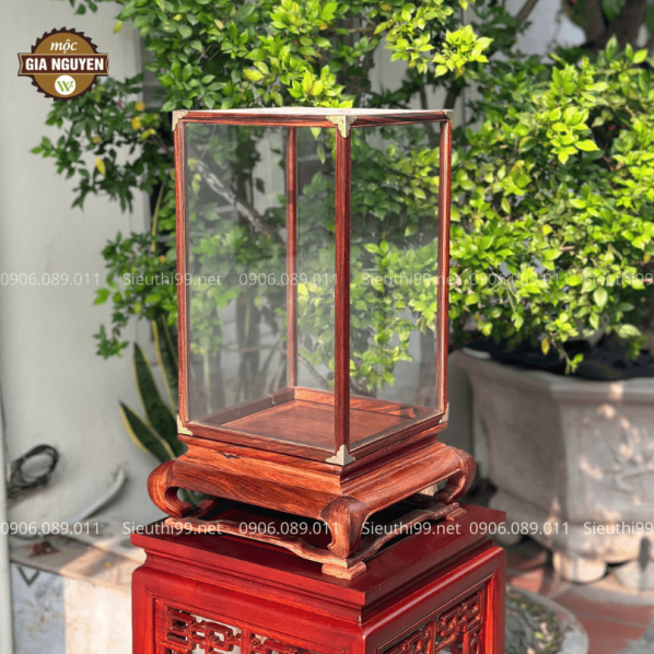 Hộp Kính Kê Tượng Gỗ Hương Ta Nhiều Kích Cỡ HK01