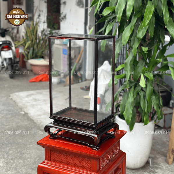 Hộp Kính Kê Tượng Gỗ Trắc Làm Theo Yêu Cầu HK02