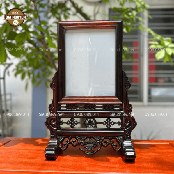 Khung Ảnh Thờ Gỗ Trắc Chữ Thọ 18x24 cm KA13