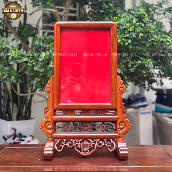 Khung Ảnh Thờ Chữ Thọ Gỗ Gụ 20x30 Cm AK03