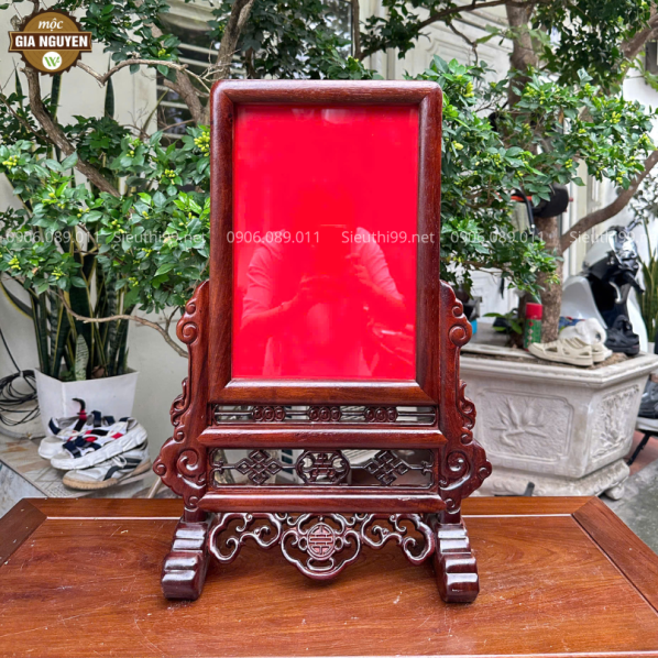 Khung Ảnh Thờ Chữ Thọ Gỗ Gụ 20x30 Cm AK04