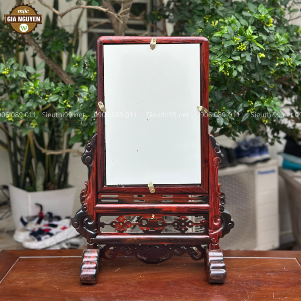 Khung Ảnh Thờ Chữ Thọ Gỗ Trắc 20x30 Cm AK05