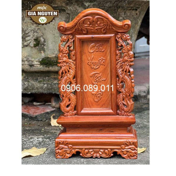 Bài vị gia tiên Cửu Huyền Thất Tổ gỗ hương cao cấp 41cm
