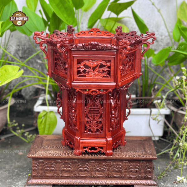 Đèn Lồng Gỗ Hương Hoa Sen 45cm DFK99