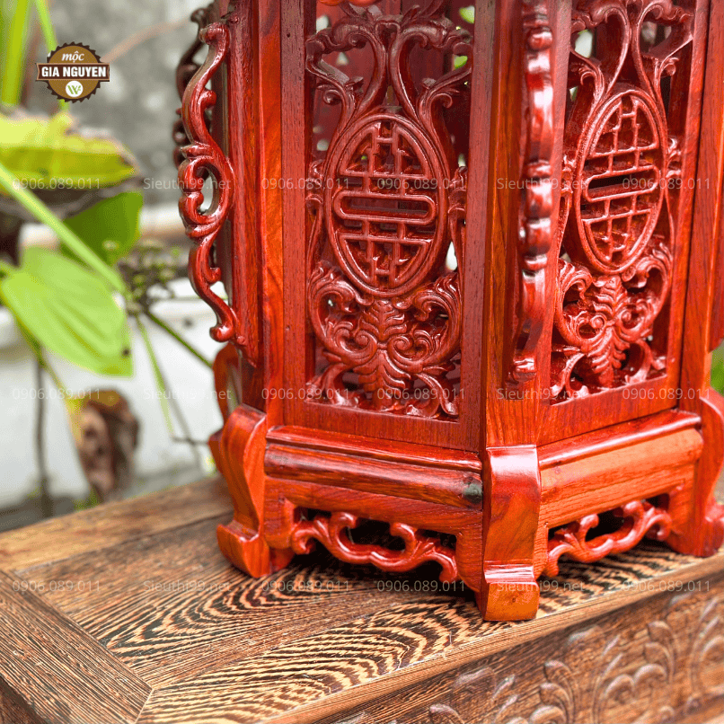 Đèn Lồng Gỗ Hương Hoa Sen 45cm DFK99 - Ảnh 4