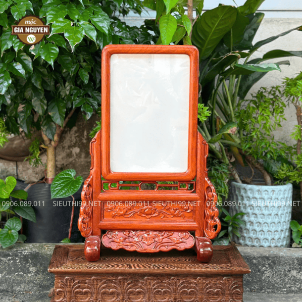 Khung Ảnh Thờ Gỗ Hương Hoa Sen 20x30 HS01