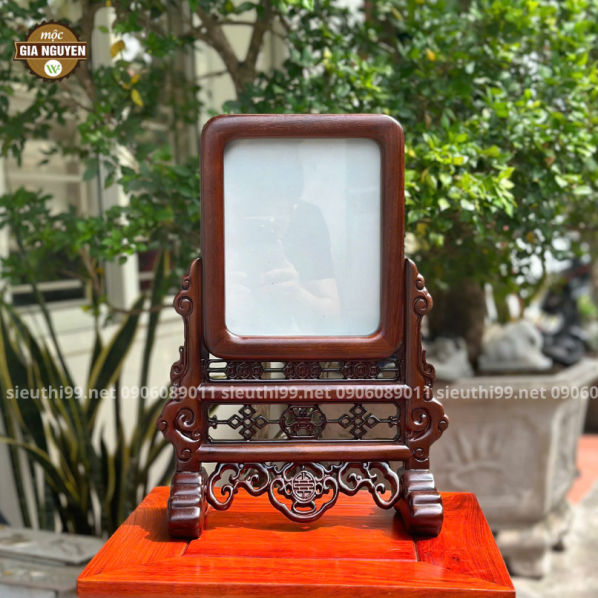 Khung Ảnh Thờ Gỗ Hương Chữ Thọ 15x20cm KA02