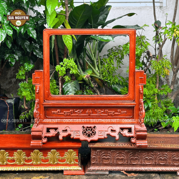 Khung Hình Thờ Gỗ Hương Cho Ảnh Đá KHT01