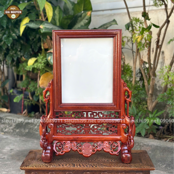 Khung Ảnh Thờ Gỗ Hương Chữ Thọ 20x25cm KA03