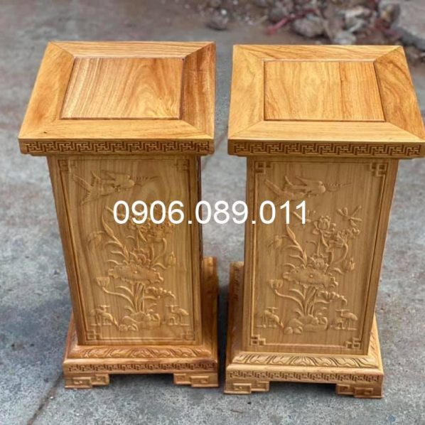 Đôn Kê tượng 30x30 cao 60 gõ đỏ