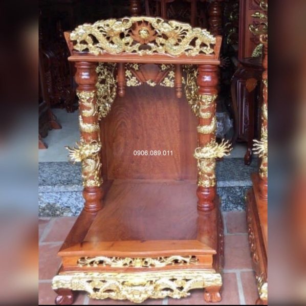 Bàn thờ song long dát vàng cao cấp