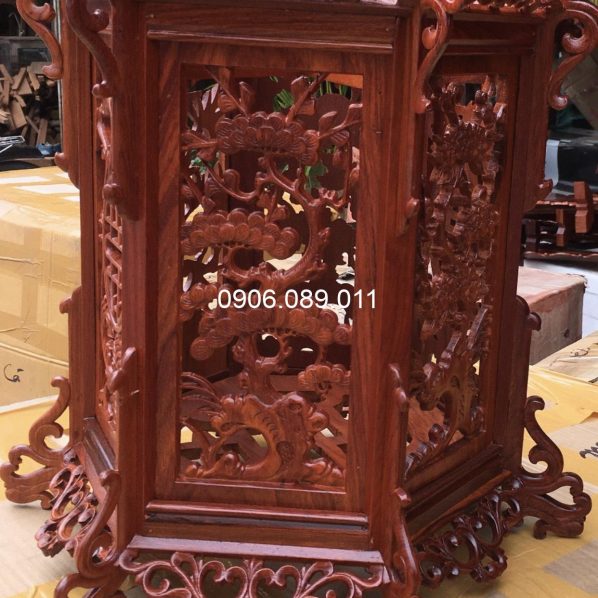 Đèn lồng tứ quý gỗ hương Đồng Kỵ ĐLTQ43