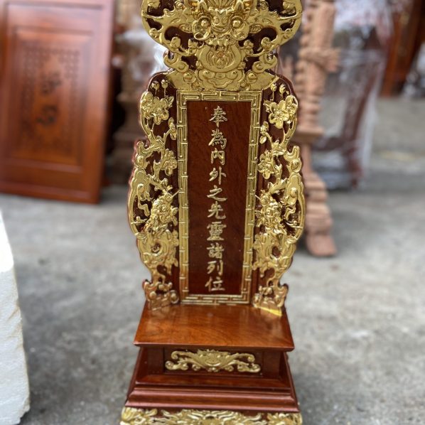 Bài vị thờ Hổ Phù gỗ hương 58cm