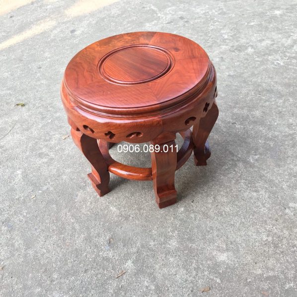 Đôn tròn gỗ hương