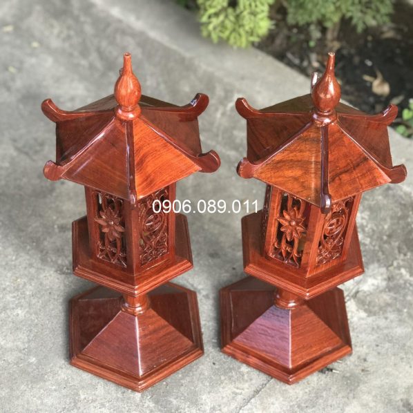 Đèn thờ mái chùa gỗ hương Đồng Kỵ ĐMCRV48