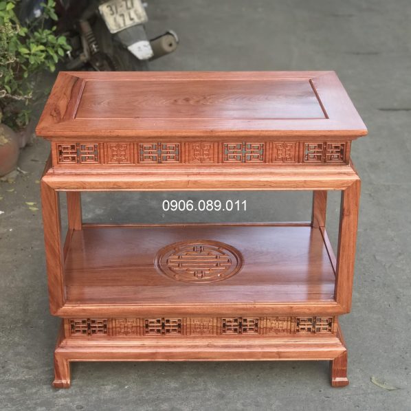 Đôn đèn chữ nhật gỗ hương cỡ lớn 50x75 cao 90