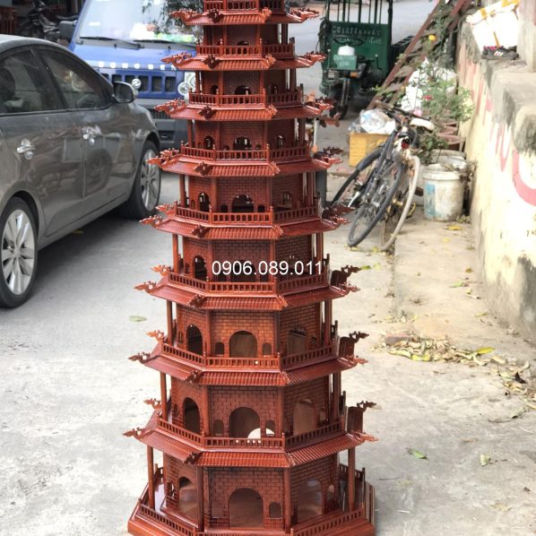 Đèn thờ tháp gỗ hương Đồng Kỵ cao cấp DTGH