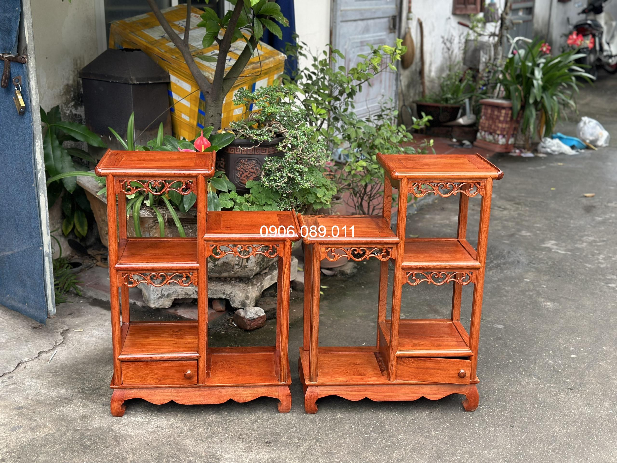 Đôn đèn chữ nhật gỗ hương cỡ lớn 50x75 cao 90 - Ảnh 9